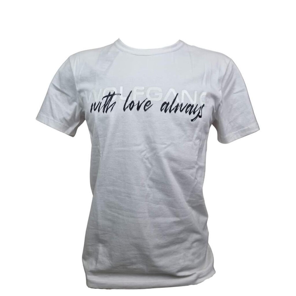 Camiseta Masculina Wolfgan Branca Estampada 100% Algodão Sustentável