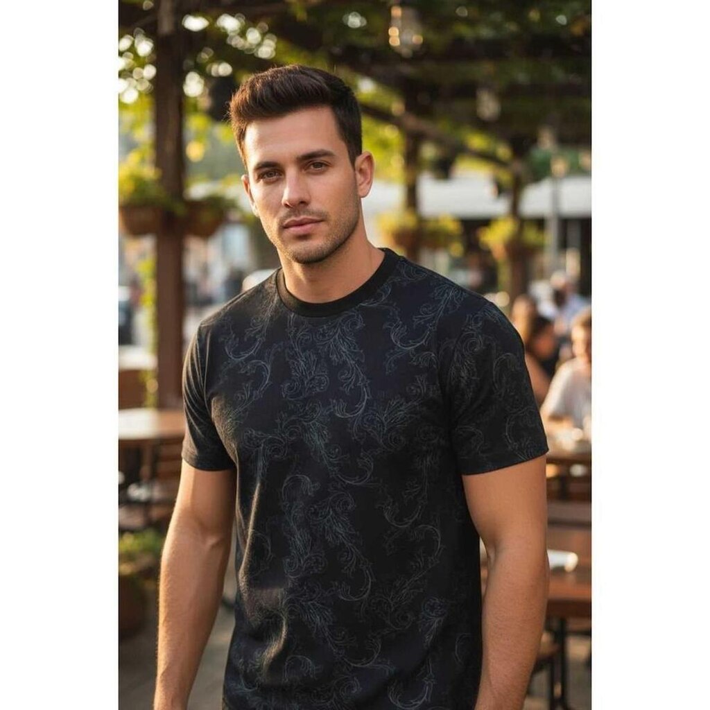 Camiseta Masculino Mcd Digital Arabescos Preto G