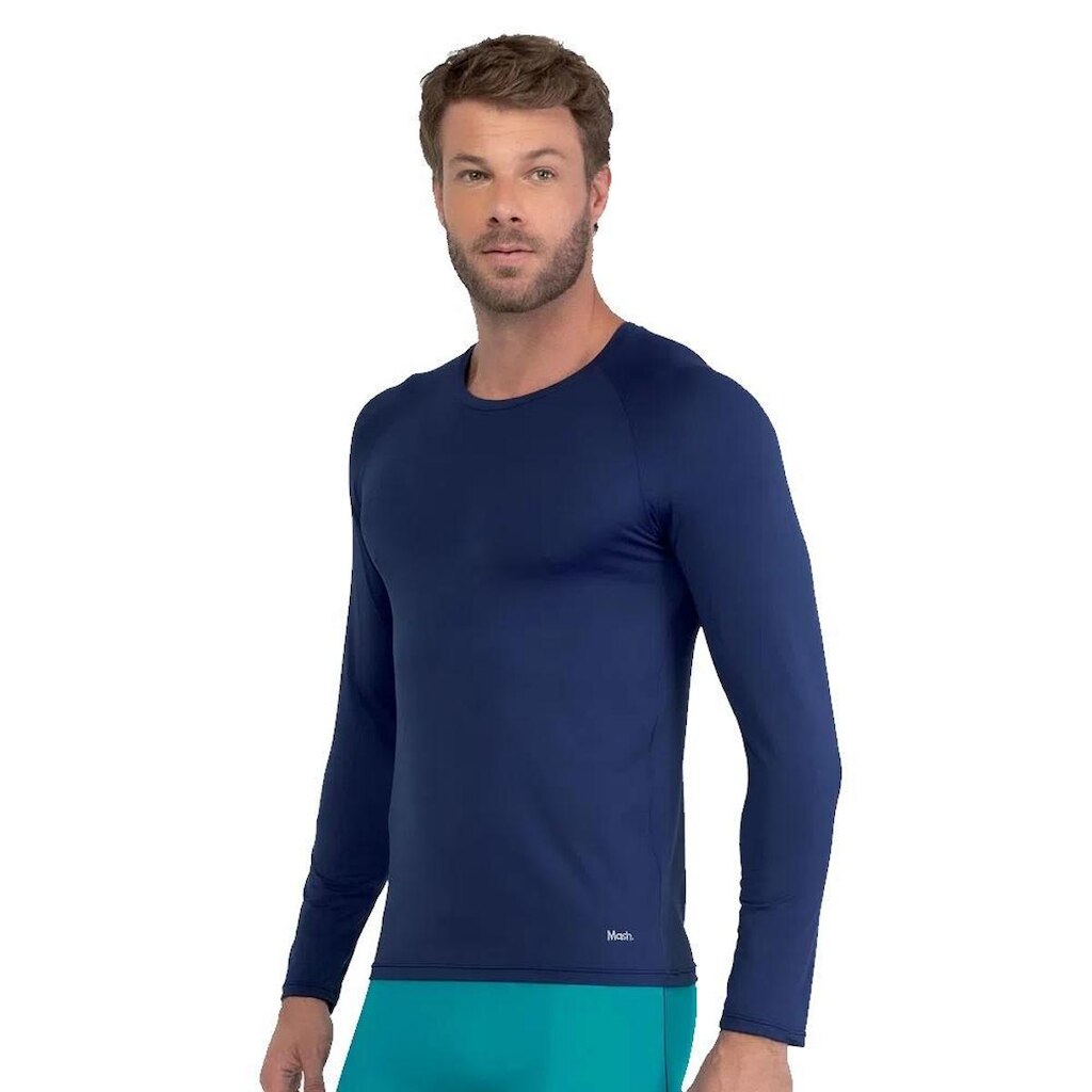 Camiseta Mash Masculina Manga Longa com Proteção Uv Fps 50