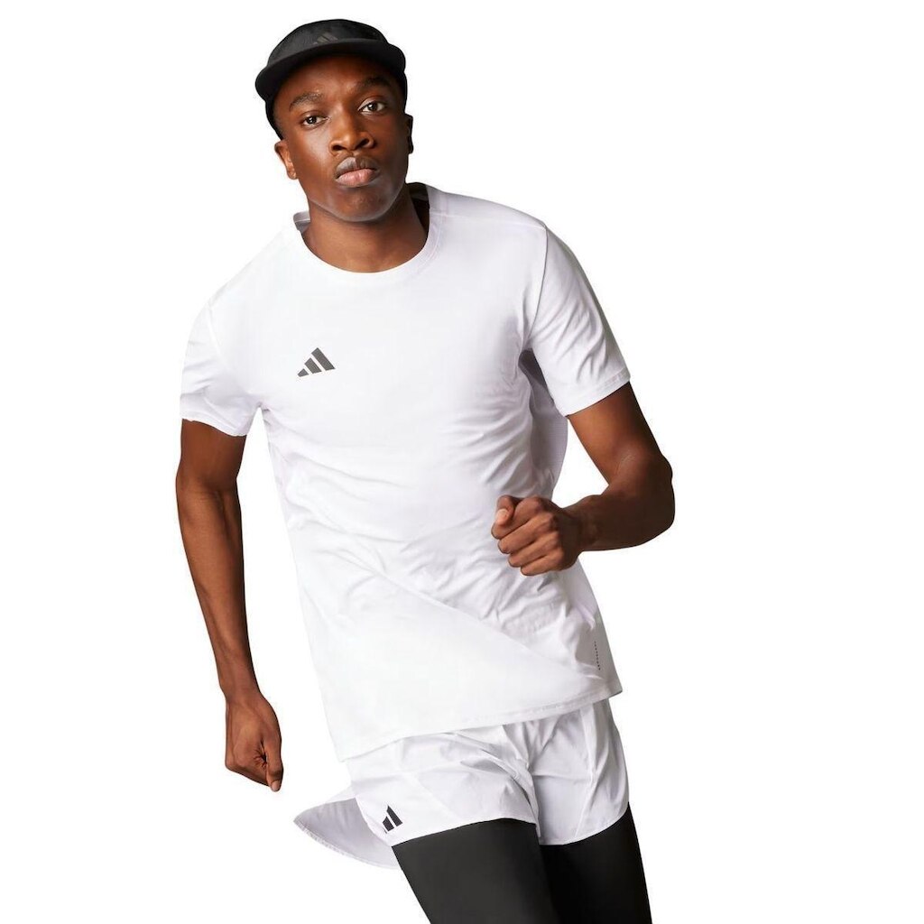 CAMISETA M/C ADIZERO ESSENTIALS IN1157 - BRANCO/PRETO 2GG