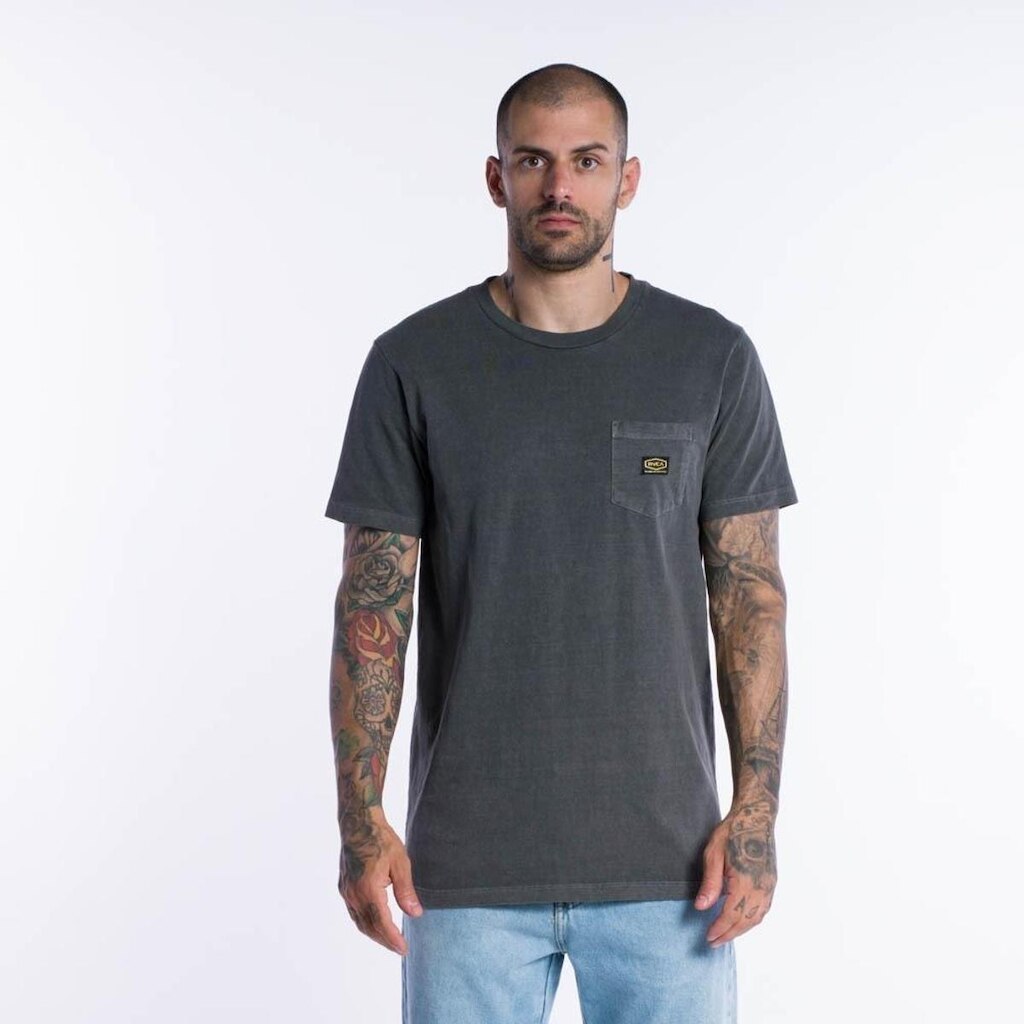 CAMISETA M/C AMERICANA LABEL - PRETO - G