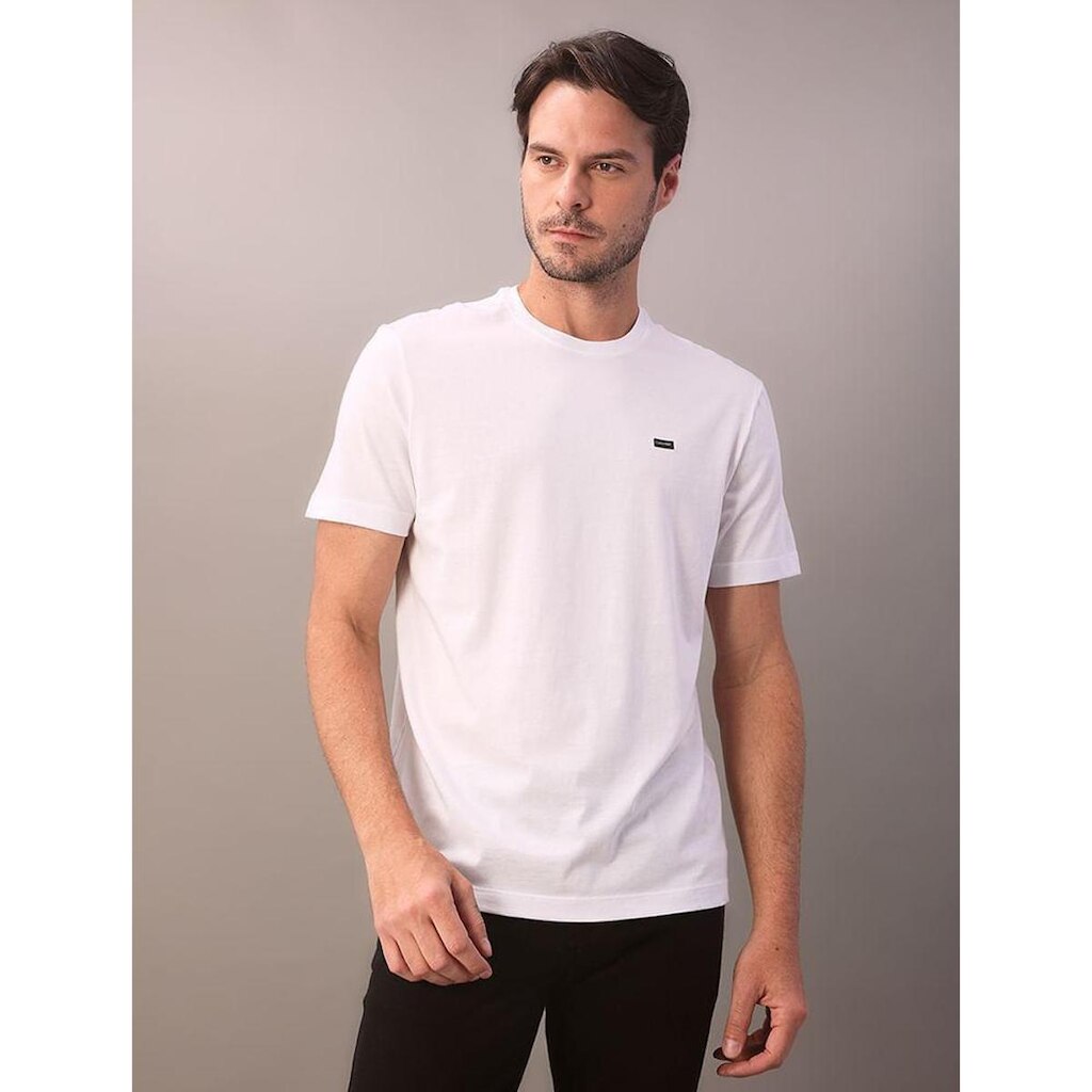 Camiseta Mc Ck Masc Algodão Egípcio - Branco