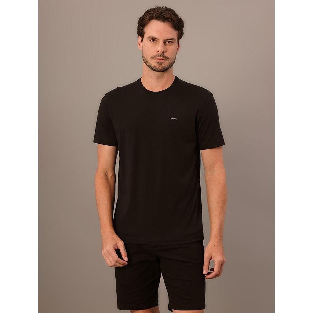 Camiseta Mc Ck Masc Algodão Egípcio - Preto