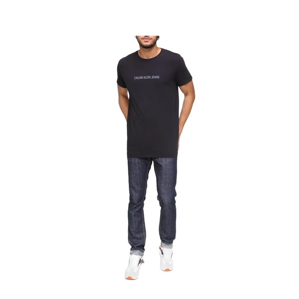 CAMISETA MC CKJ MASC LOGO CENTRALIZADO PP MARINHO