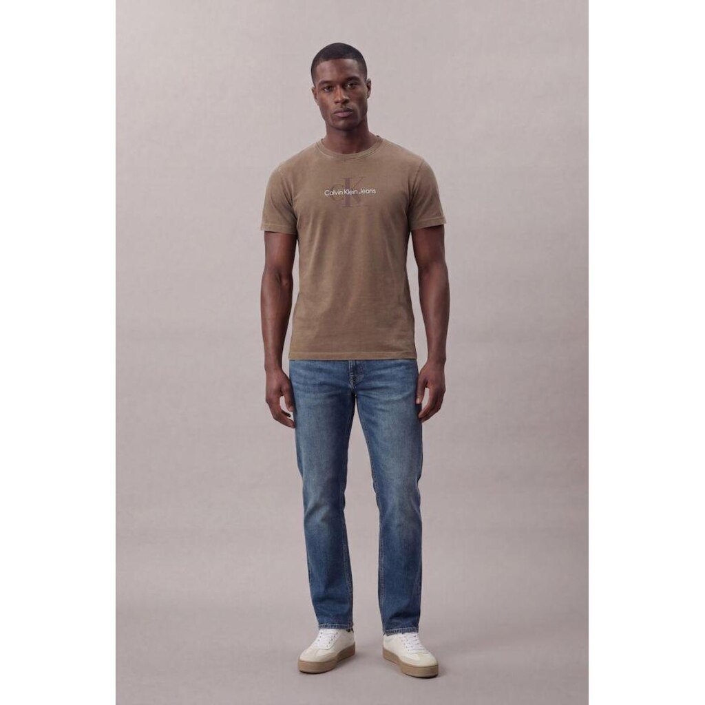 Camiseta Mc Ckj Masc Re Issue Stone - Marrom