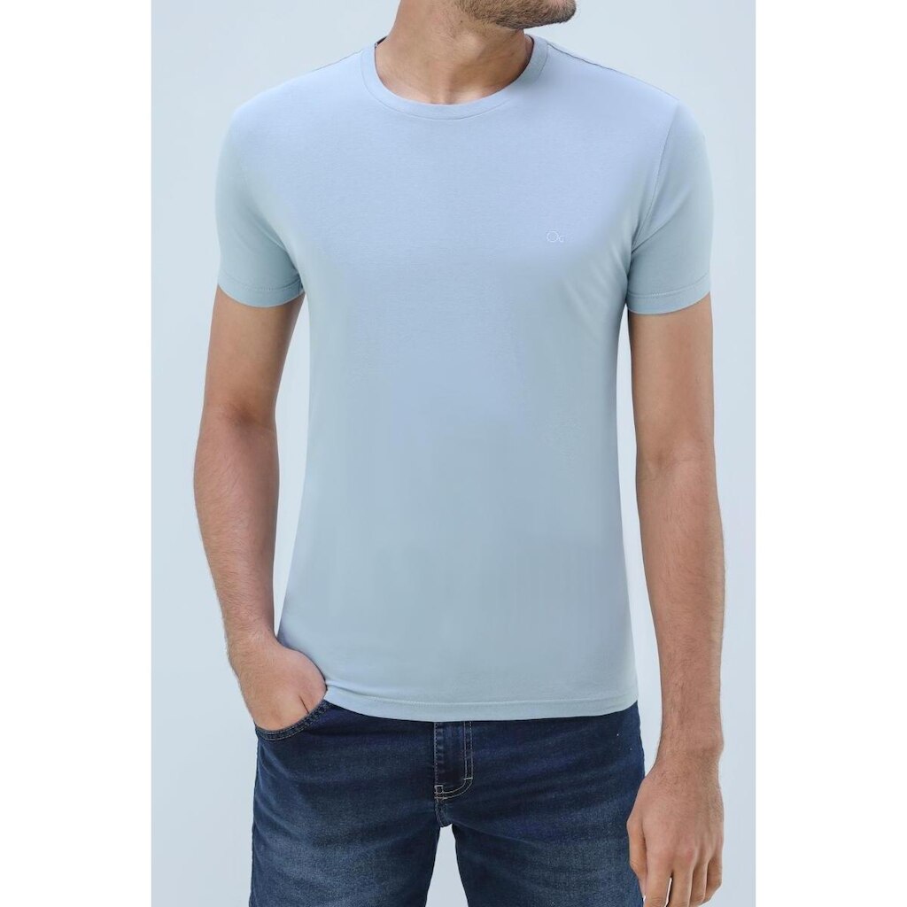 CAMISETA MC ESSENCIAL SLIM DEC RED TPX BLUE
