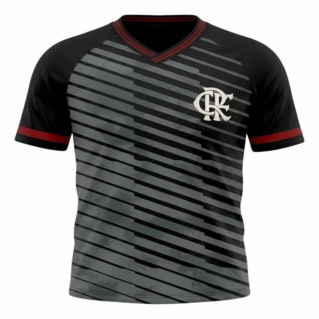 CAMISETA M/C FLAMENGO STRIPES 8126037-01 - PRETO/VERMELHO GG