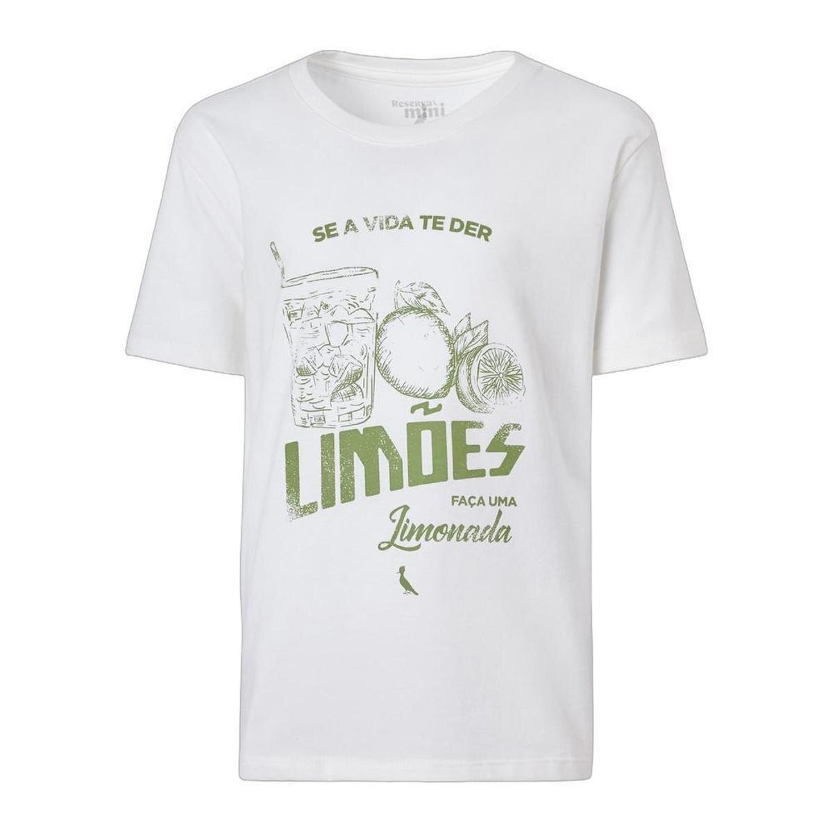 Camiseta Mc Mini Estampada Limonada Reserva Mini - Off White | Netshoes