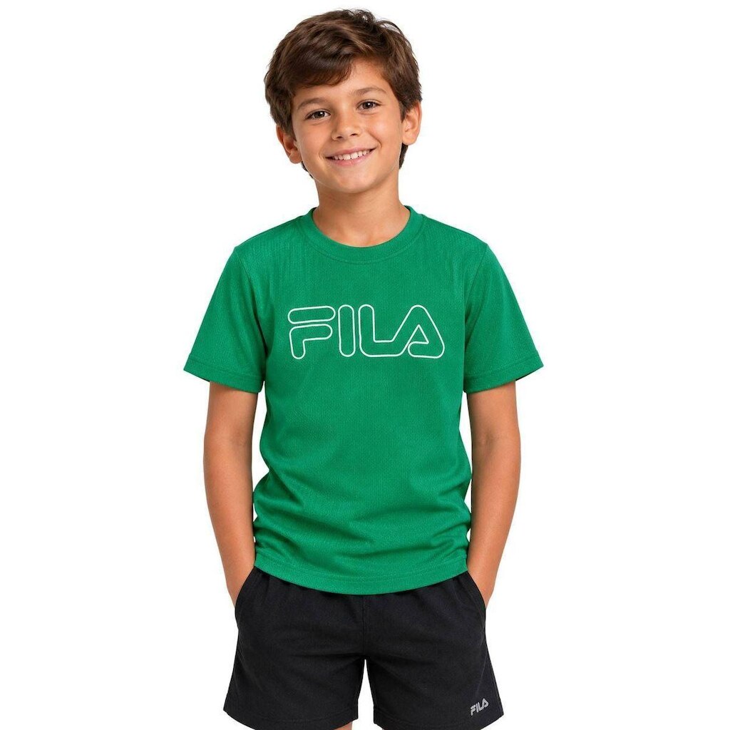 CAMISETA M/C REGULAR SPORTS LIGHT F19K00146-3888 - VERDE/BRANCO 12A