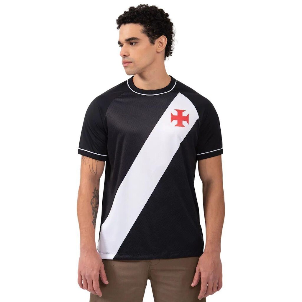 CAMISETA M/C VASCO SOU 00200778802 - PRETO/BRANCO G