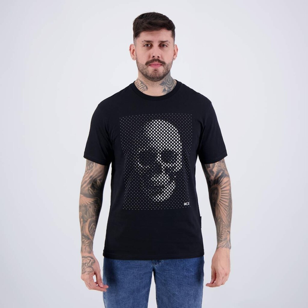 Camiseta MCD Caveira Relevo Preta