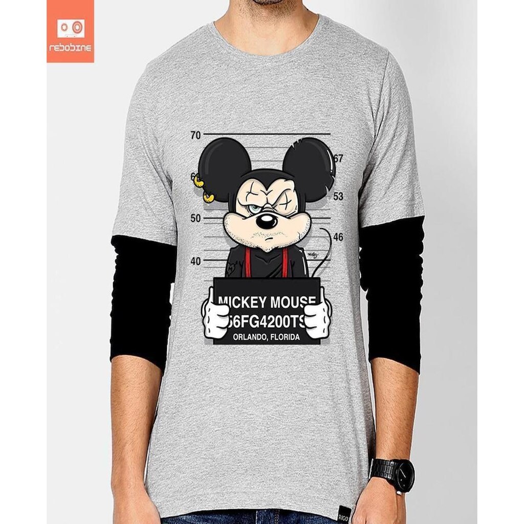 Camiseta Mickey Prisioneiro Bad 100% Algodão Camisa