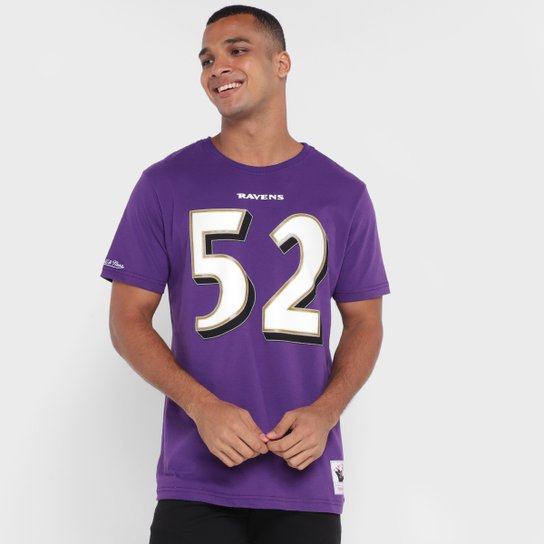 Camiseta Mitchell & Ness Baltimore Ravens Masculina - Roxo Menor preço em Camiseta Mitchell & Ness Baltimore Ravens Masculina - Roxo