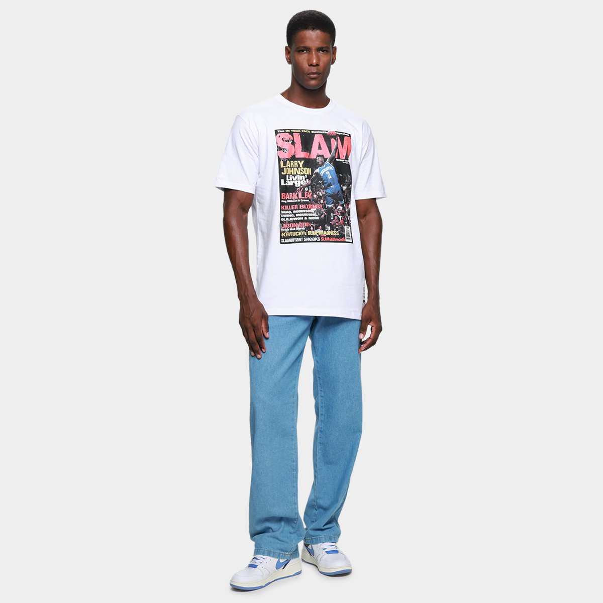 Camiseta Mitchell & Ness Charlotte Hornets Slam Johnson Masculina - 4