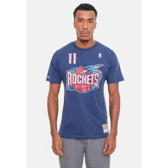 Camiseta Mitchell & Ness NBA Name And Number Yao Ming Masculino - Azul Menor preço em Camiseta Mitchell & Ness NBA Name And Number Yao Ming Masculino - Azul
