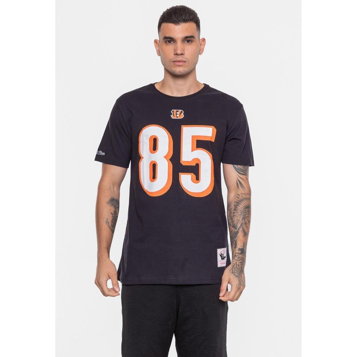 Camiseta Mitchell & Ness NFL Cincinnatti Bengals Chad Johnson Masculino Menor preço em Camiseta Mitchell & Ness NFL Cincinnatti Bengals Chad Johnson Masculino