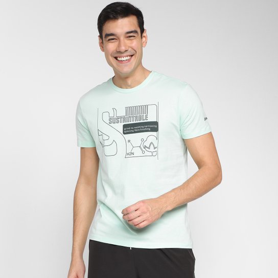 Camiseta Mizuno Eco Masculina - Verde água Menor preço em Camiseta Mizuno Eco Masculina - Verde água