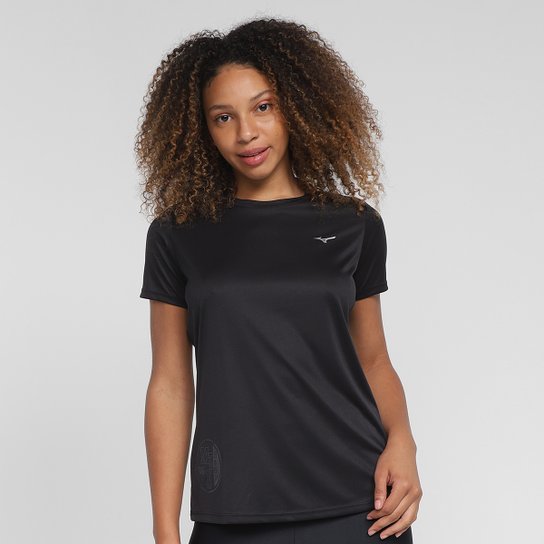 Camiseta Mizuno Energy Stamp Feminina - Preto Menor preço em Camiseta Mizuno Energy Stamp Feminina - Preto