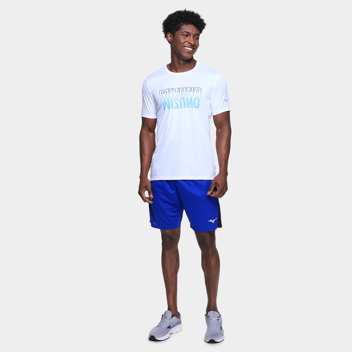 Camiseta Mizuno Energy Stamp II Masculina - Branco | Netshoes