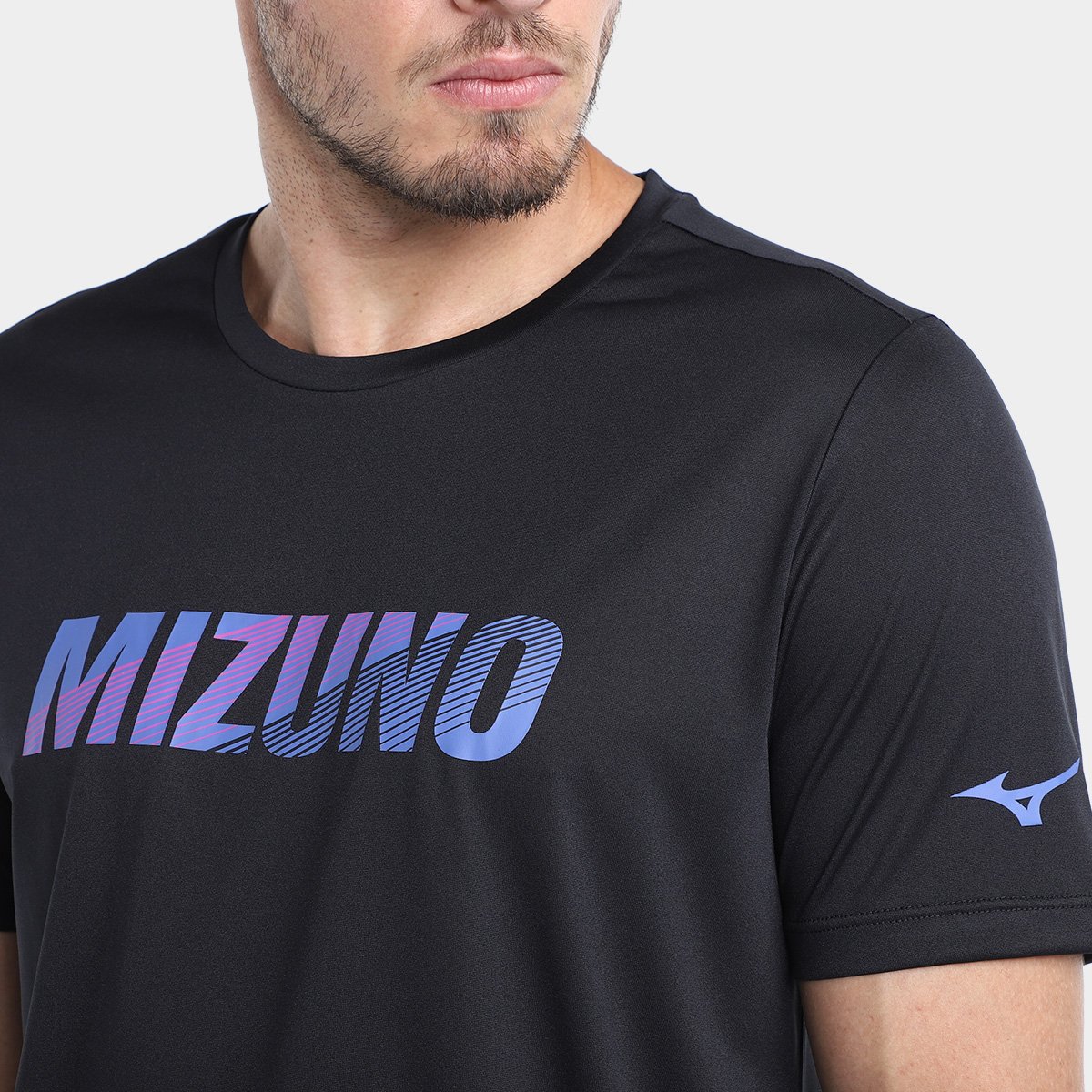 Camiseta Mizuno Energy Stamp III Masculina - Preto | Netshoes