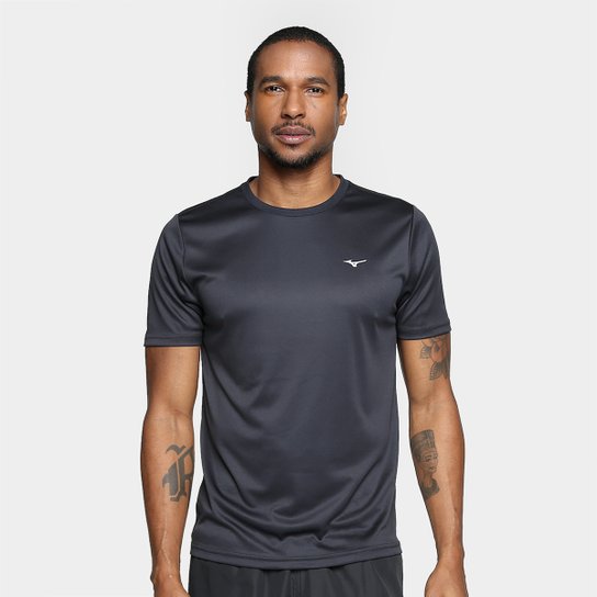 Camiseta Mizuno Run Spark 2 Masculina - Preto+Branco
