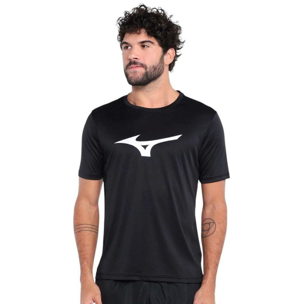 Camiseta Mizuno Run Spark Masculina - Preto EG