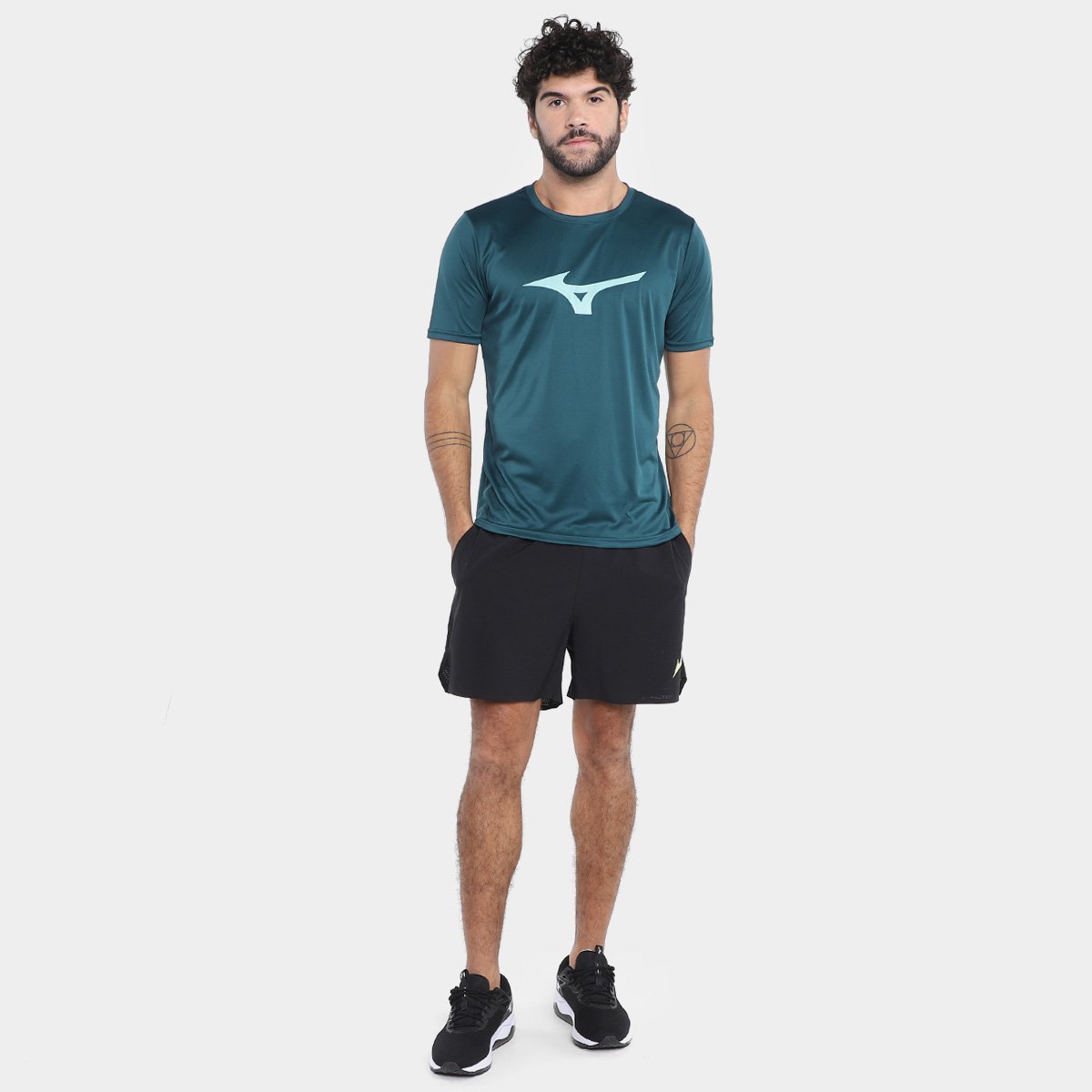 Camiseta Mizuno Run Spark Masculina - Verde | Netshoes