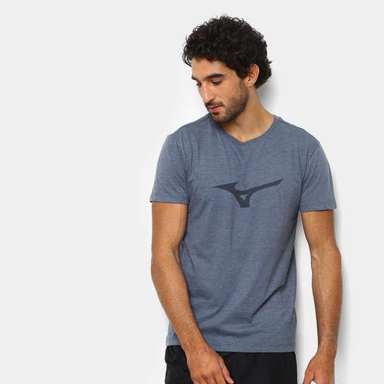 Camiseta Mizuno Soft Run Bird Masculina - Cinza