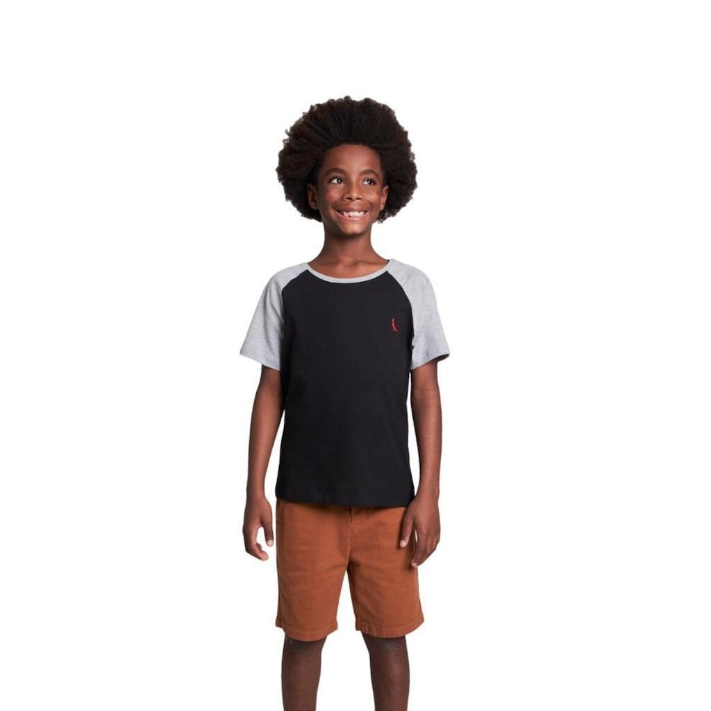 Camiseta Ml Raglan Brasa Pp Bordado Reserva Mini