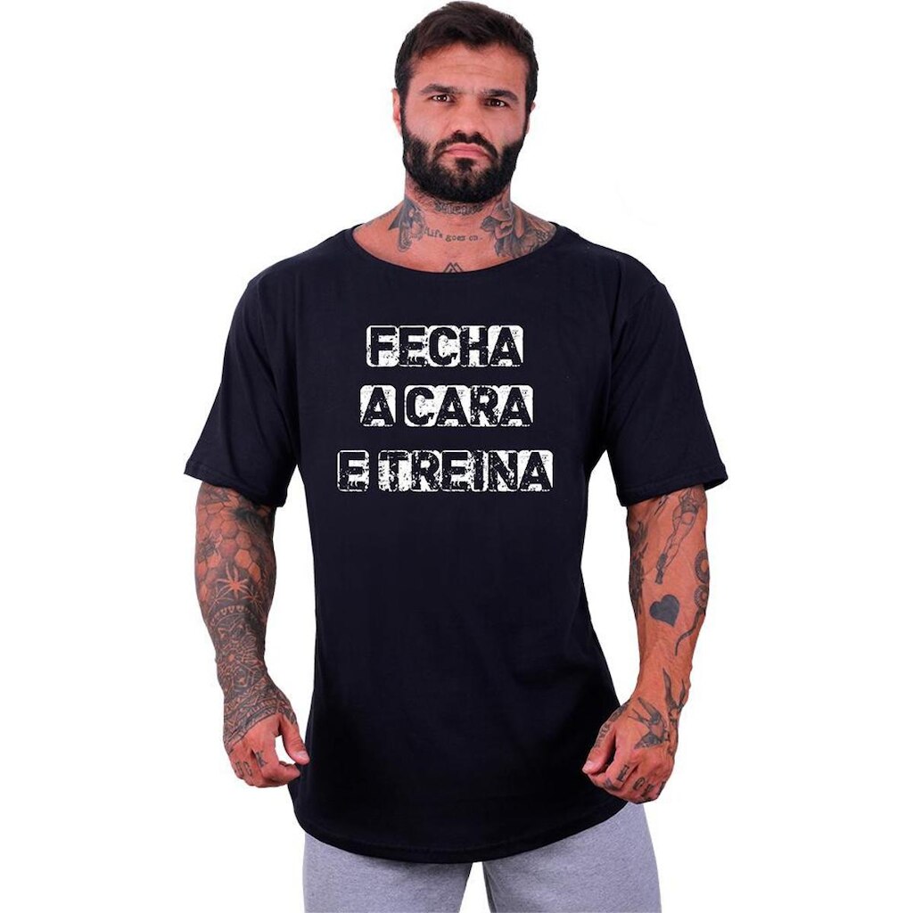 Camiseta Morcegão Masculina MXD Conceito Fecha a Cara e Treina