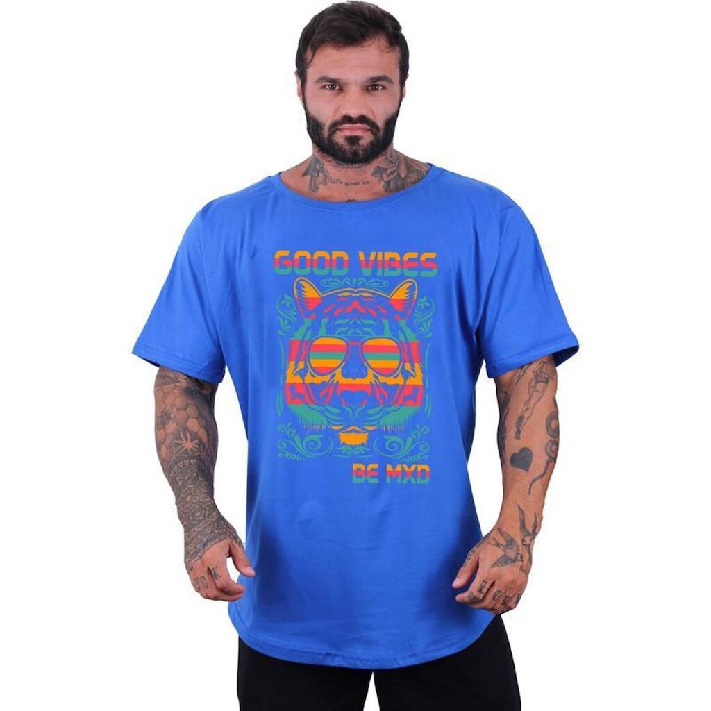 Camiseta Morcegão Masculina MXD Conceito Leão Good Vibes