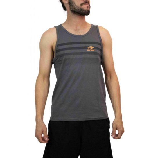 CAMISETA MORMAII REGATA ESTAMPADA - MASCULINA - Chumbo Menor preço em CAMISETA MORMAII REGATA ESTAMPADA - MASCULINA - Chumbo