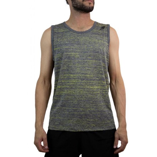 CAMISETA MORMAII REGATA RAJADA DRY ESTAMPADA - MASCULINA - Cinza Menor preço em CAMISETA MORMAII REGATA RAJADA DRY ESTAMPADA - MASCULINA - Cinza