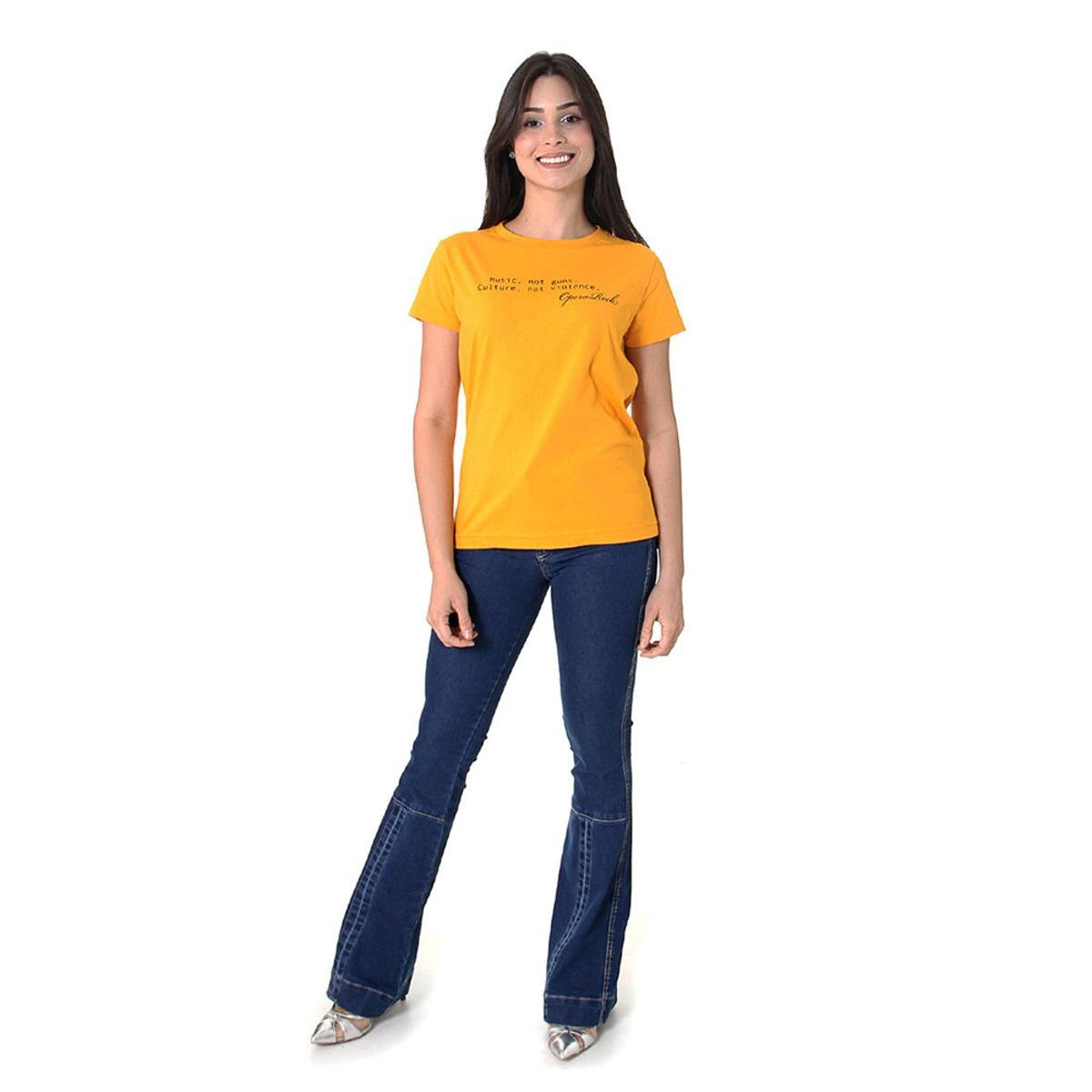 camiseta feminina opera rock