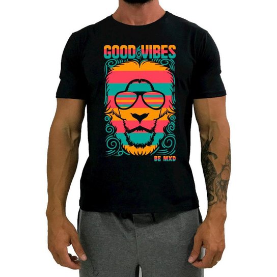 Camiseta MXD Conceito Good Vibes Masculina - Preto