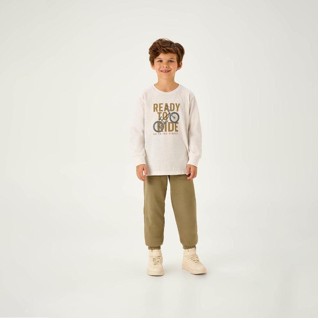 Camiseta Natural Infantil Pulla Bulla Menino - 55361-1331
