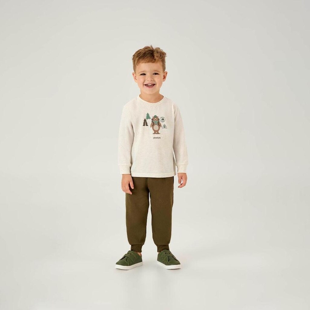 Camiseta Natural Primeiros Passos Pulla Bulla Menino - 55262-1331