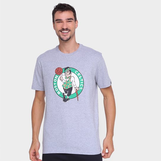 Camiseta NBA Boston Celtics New Era Logo Masculina - Mescla Menor preço em Camiseta NBA Boston Celtics New Era Logo Masculina - Mescla
