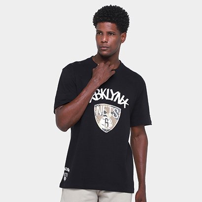 Camiseta NBA Brooklyn Nets Camo New Era Masculina - Masculino