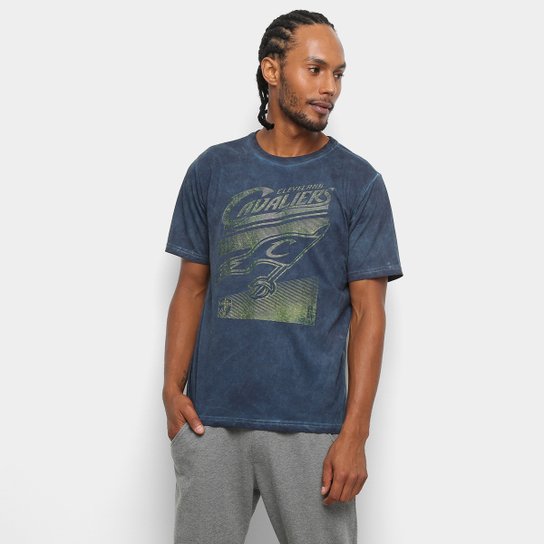 Camiseta NBA Cavaliers Marmorizada 17 Masculina - Marinho