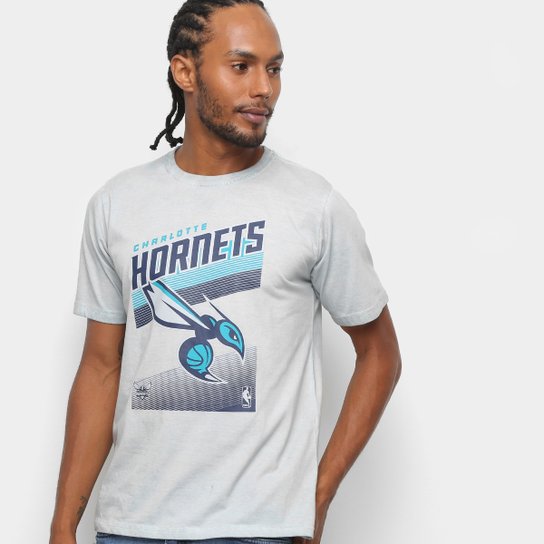 Camiseta NBA Charlotte Hornets 17 Marmorizada Masculina - Cinza