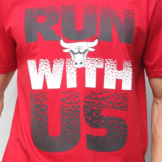 Camiseta Nba Chicago Bulls Run Whit Us Masculina Vermelho Netshoes Camiseta Nba Chicago Bulls Run Whit Us Masculina Vermelho Netshoes
