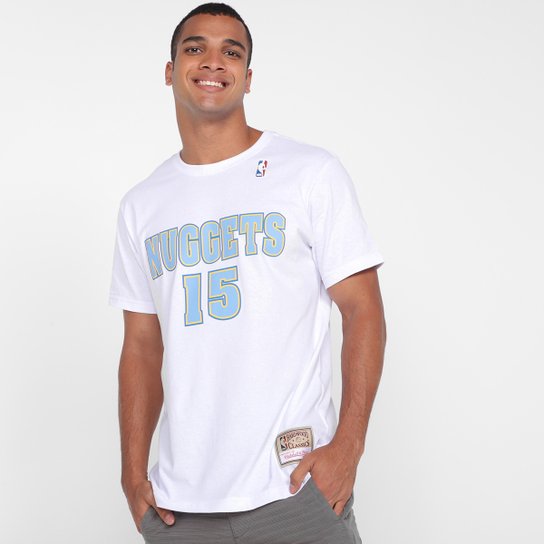 Camiseta NBA Denver Nuggets Mitchell & Ness Anthony 15 Masculina - Branco é ruim? Camiseta NBA Denver Nuggets Mitchell & Ness Anthony 15 Masculina - Branco é boa?
