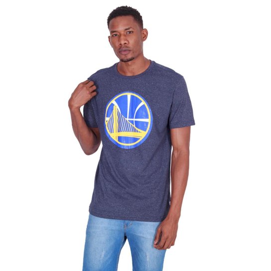 Camiseta NBA Especial Estampada Golden State Warriors Masculino - Marinho Menor preço em Camiseta NBA Especial Estampada Golden State Warriors Masculino - Marinho