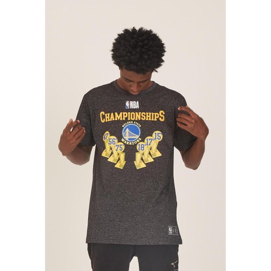 Camiseta NBA Especial Golden State Warriors Masculino - Preto Menor preço em Camiseta NBA Especial Golden State Warriors Masculino - Preto