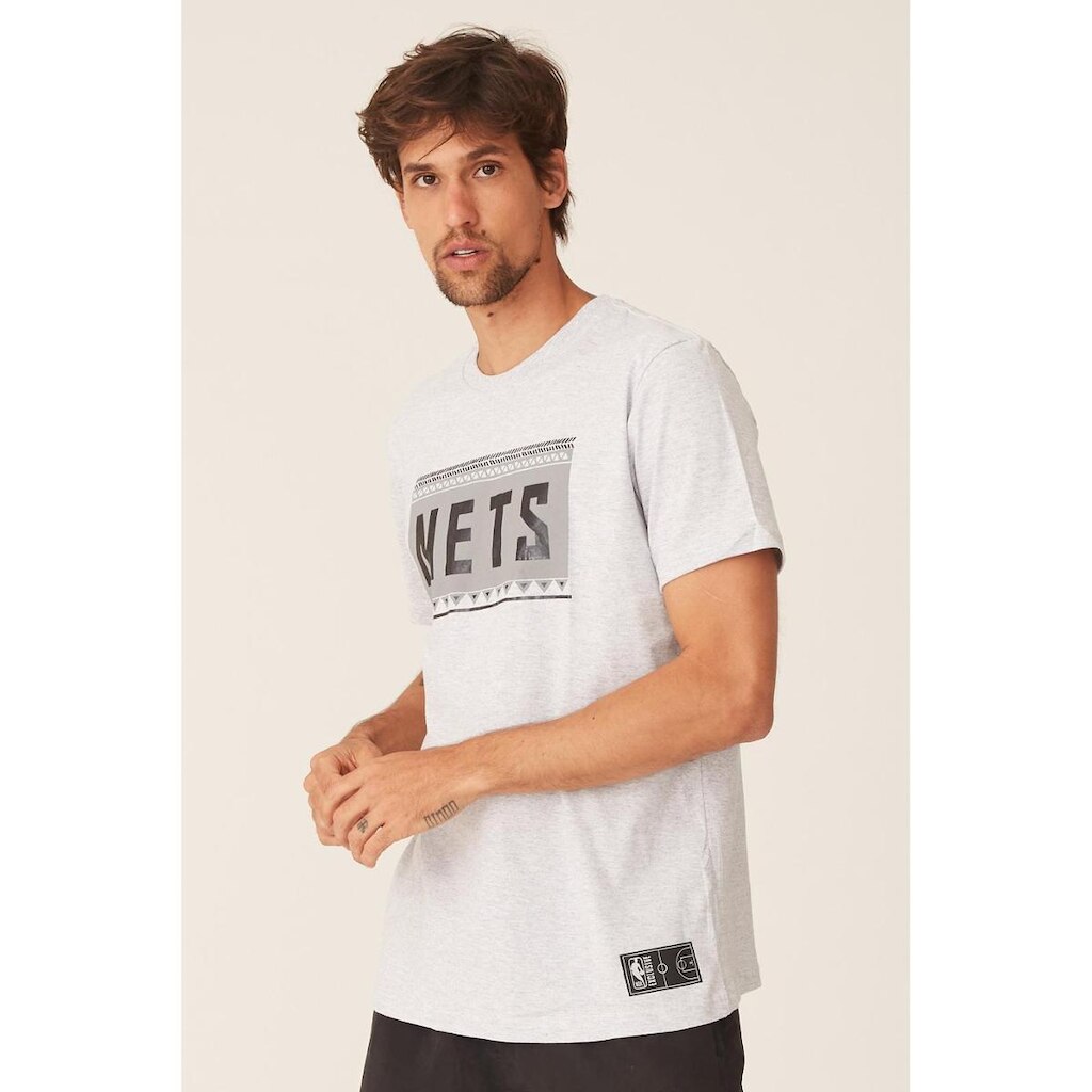 Camiseta NBA Estampada Brooklyn Nets Casual Masculino