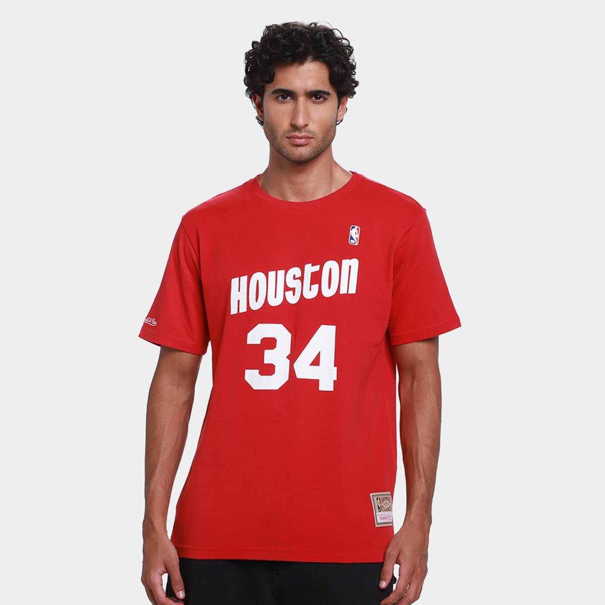 Camiseta NBA Houston Rockets Mitchell & Ness Olajuwon Masculina