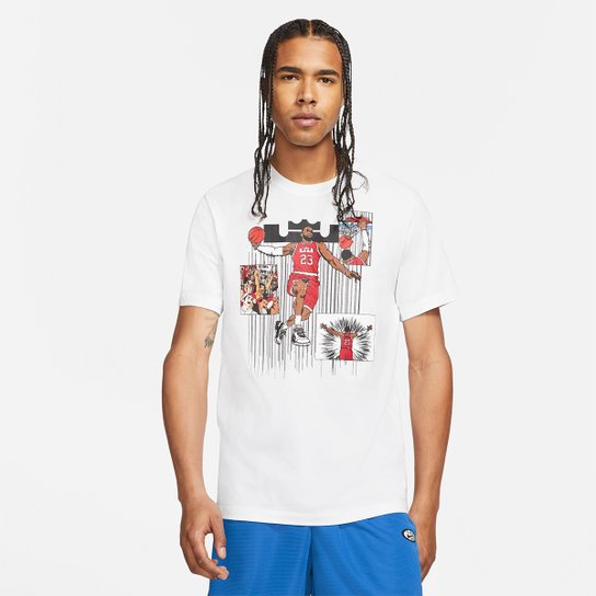 Camiseta NBA LeBron James Nike Ssnl Masculina - Branco Menor preço em Camiseta NBA LeBron James Nike Ssnl Masculina - Branco