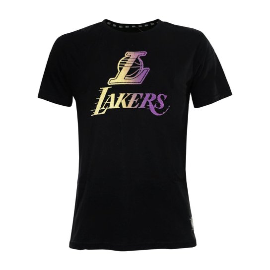 Camiseta Nba Los Angeles Lakers Especial Preta Masculina - Preto Menor preço em Camiseta Nba Los Angeles Lakers Especial Preta Masculina - Preto