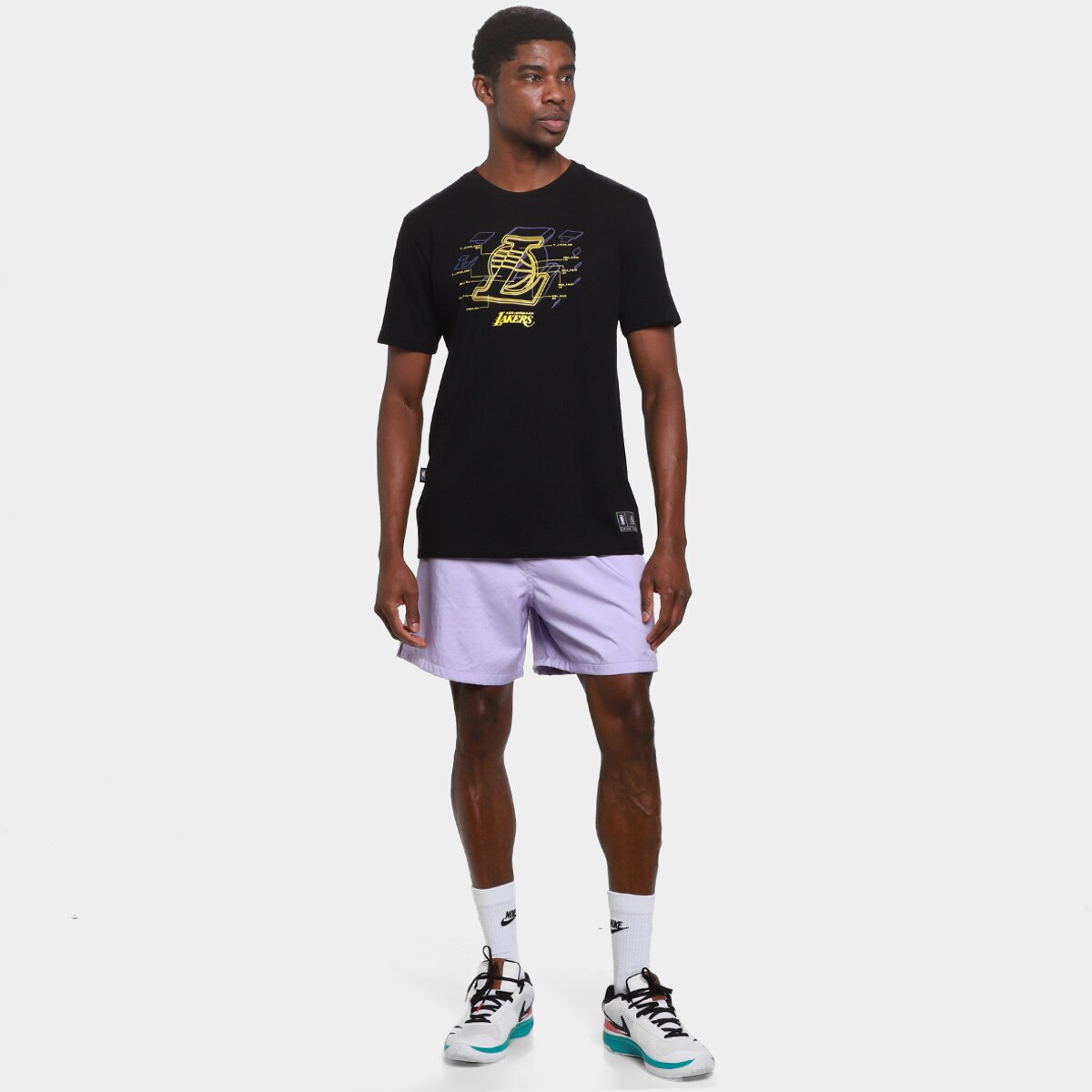 Camiseta NBA Los Angeles Lakers Mitchell & Ness Masculina - 6